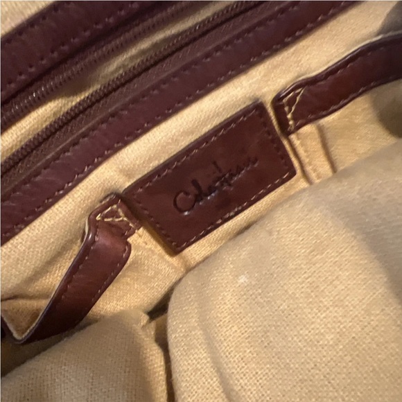 Cole Haan Brown Suede Leather Shoulder Hobo Bag Purse Tote - Picture 12 of 14